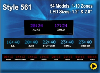 BRG 561 Time Zone Clock